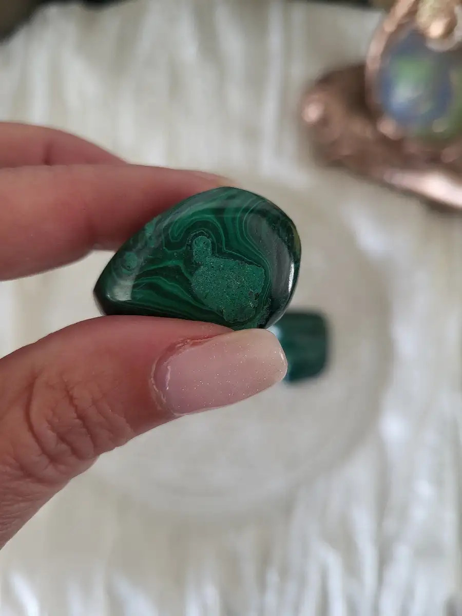 Pierre roulée en Malachite