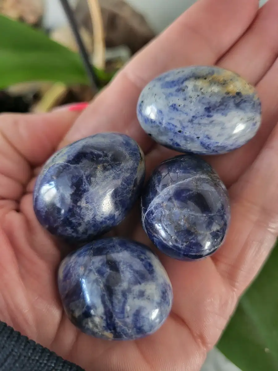 Pierre roulée en sodalite