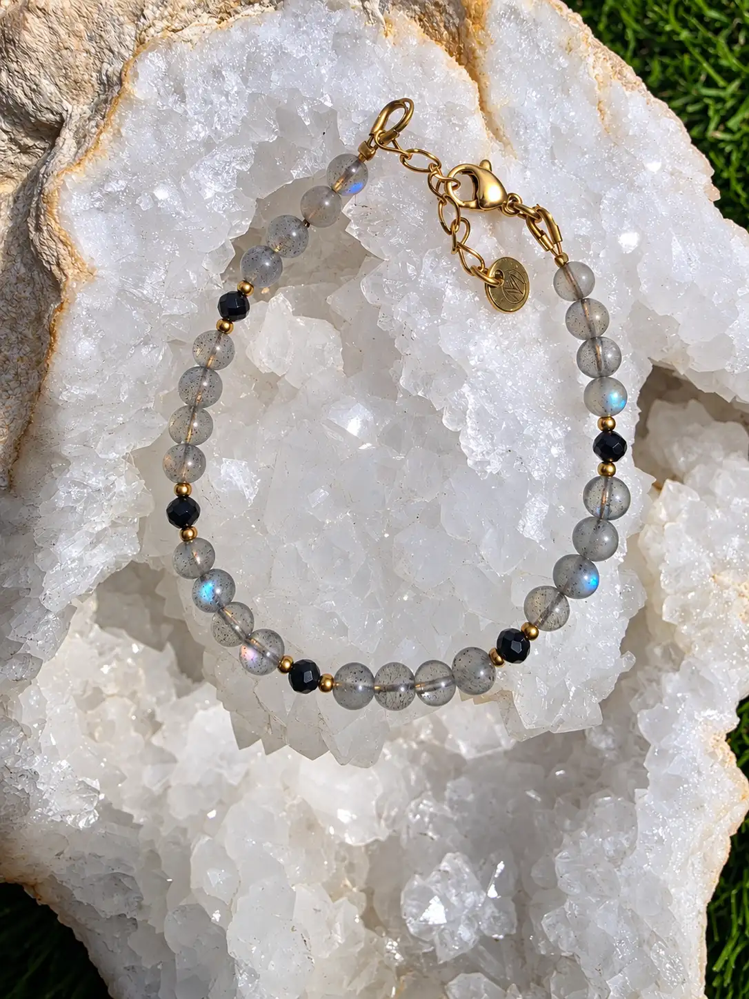 OREE - Bracelet Labradorite & Spinelle noire